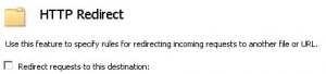 Uncheck URL Redirect